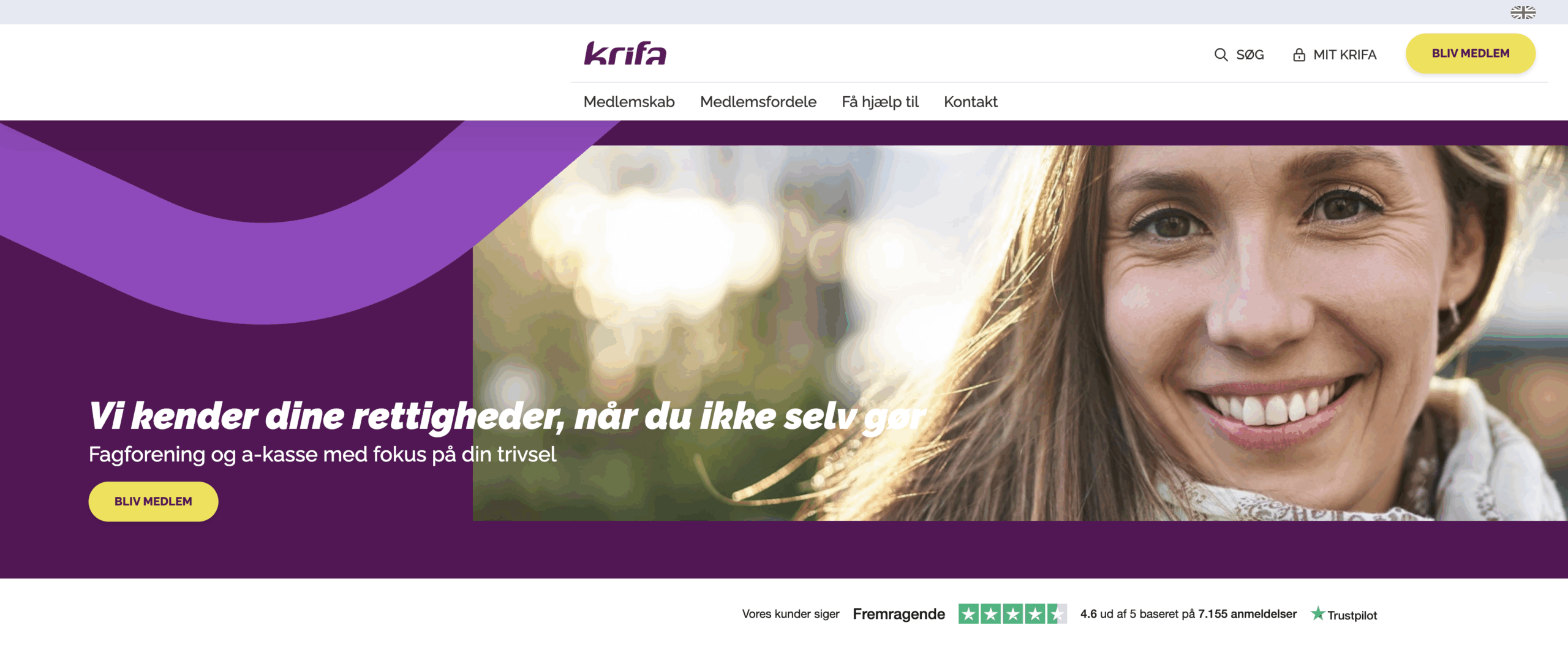 Frie A-kasse og Fagforening hjemmeside